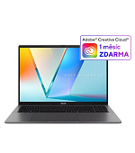 ASUS NTB Vivobook S 16 (M3607GA-OLED011W), AI 7 445, 16" 1920x1200, 16GB, 512GB SSD, Radeon, W11 Home, Matte Gray