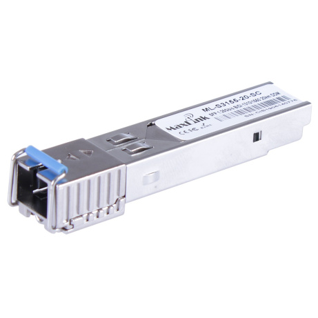 MaxLink 1.25G SFP optický modul, WDM(BiDi), SM, Tx 1310/Rx1550nm, 20km, 1x SC konektor, DDM