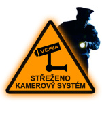 Veria Reflexní výstražná samolepka - kamerový systém