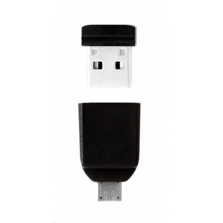 VERBATIM Flash Disk 16GB Store 'n' Stay NANO + micro USB OTG adaptér, USB 2.0, černá