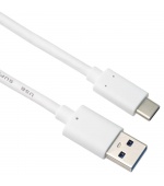 PremiumCord kabel USB-C - USB 3.0 A (USB 3.2 generation 2, 3A, 10Gbit/s) 1m, bílá