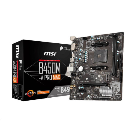 BAZAR - MSI MB Sc AM4 B450M-A PRO MAX, AMD B450, 2xDDR4, VGA, mATX - Po opravě (Bez příšlušenství)