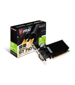 BAZAR - MSI VGA NVIDIA GeForce GT 710 2GD3H LP, 2G DDR3, 1xHDMI, 1xVGA, 1xDVI - Po opravě (Bez příšlušenství)