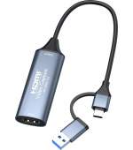 PREMIUMCORD HDMI capture/grabber pro záznam Video/Audio signálu do počítače s konektorem USB3.0 a USB-C