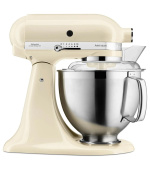 KitchenAid Artisan 5KSM185PSEAC Kuchyňský robot - 10 rychlostí, planetární systém, celokovová konstrukce, mandlová