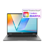 ASUS NTB Vivobook 14 Flip (TP3407SA-OLED040X), Ultra 7 256V, 14" 1920x1200, 16GB, 1TB, Intel Arc, W11 Pro, Gray