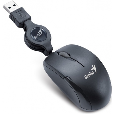 GENIUS Micro Traveler V2/Cestovní/Optická/Drátová USB/Černá