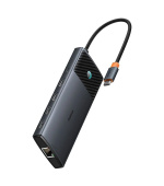 Baseus Metal Gleam II Series 10v1 USB-C HUB Dokovací Stanice Cosmic Black