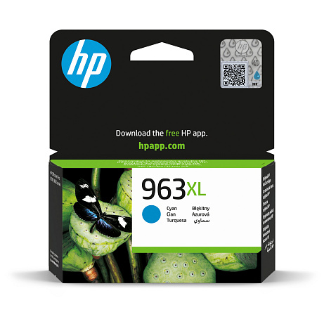 BAZAR - HP 963XL High Yield Cyan Original Ink Cartridge (1,600 pages) - Poškozený obal (Komplet)