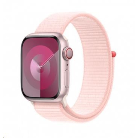 APPLE Watch Series 9 GPS + Cellular 41mm Pink Aluminium Case with Light Pink Sport Loop