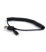 GEMBIRD Kabel USB A Male/Lightning Male, 1,5m, černý, kroucený