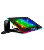 EVOLVEO Ania 9RGB, chladící podložka pod notebook, 6x ventilátor, RGB podsvícení ventilátorů a obvodu