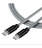 Tactical Fast Rope Aramid Cable USB-C/USB-C 100W 20V/5A 0.3m Grey