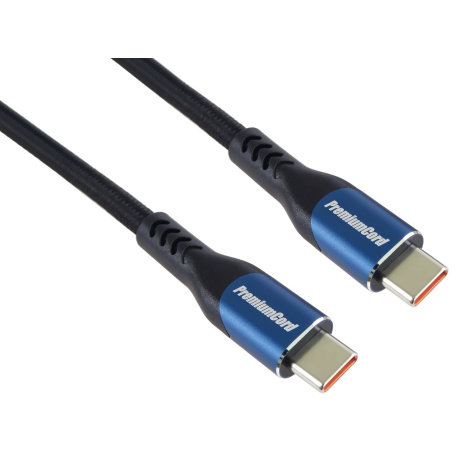 PremiumCord USB-C kabel, 2m/5A/100W/20Gbits