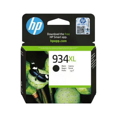 HP 934XL Black Ink Cartridge, C2P23AE (1,000 pages)