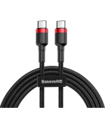 Baseus datový kabel Cafule USB-C PD2.0 1m 60W (20V 3A) černo-červený