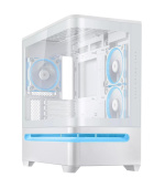 ASUS Case AP202 PRIME CASE, mATX, Průhledná bočnice, 3x 120mm ARGB Fan, bílá