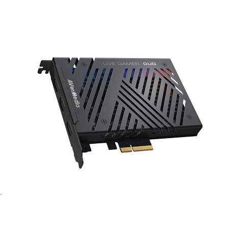AVERMEDIA Live Gamer DUO GC570D, duální střihová karta, PCI-E, 2x HDMI, Full HD, 2160p, MPEG 4, RGB podsvícení