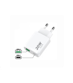 WG - Síťová nabíječka 2x USB, 1x USB-C PD 20W + 1x USB-A QC3.0 18W, white