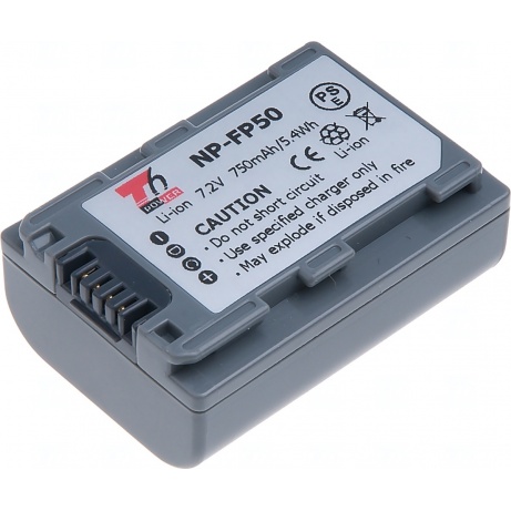 Baterie T6 Power Sony NP-FP30, NP-FP50, 750mAh, 5,4Wh, šedá