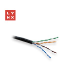 LYNX UTP kabel Cat5e, PE (Fca), celoměděný, venkovní, černý, box 305m