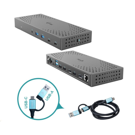 BAZAR - i-tec USB 3.0 / USB-C / Thunderbolt, 3x 4K Docking Station Gen 2 + PD 100W - Po opravě (Komplet)