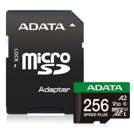 ADATA 256GB MicroSDXC UHS-I U3 V30 + adapter