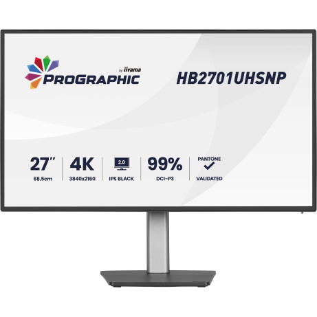 iiyama ProGraphic/HB2701UHSNP-B1/27"/IPS/4K UHD/60Hz/4ms/Černá/3R