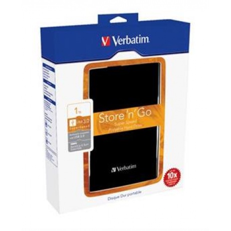 VERBATIM HDD 2.5", 1TB, USB 3.0, Black