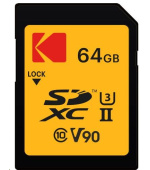 Kodak paměťová SD karta 64GB UHS-II U3 V90 Ultra Pro