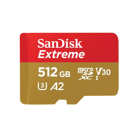 SanDisk Extreme/micro SDXC/512GB/190MBps/UHS-I U3 / Class 10/+ Adaptér