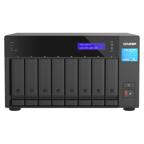 QNAP TVS-h874T-i7-32G (12core, ZFS, 32GB RAM, 8x SATA, 2x M.2 NVMe, 2x 2,5GbE, 2x Thunderbolt 4)