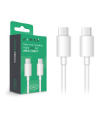 A-MAX datový kabel USB-C/USB-C 3A 1,2m, bílý