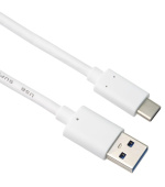 PremiumCord kabel USB-C - USB 3.0 A (USB 3.2 generation 2, 3A, 10Gbit/s) 0.15m, bílá