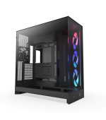NZXT skříň H9 Flow RGB dvoukomorová ATX / 1x140 RGB mm / 1x 120mm RGB fan / prosklená / černá