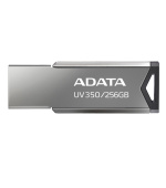 ADATA Flash Disk 256GB UV350, USB 3.2 Dash Drive, tmavě stříbrná textura kov