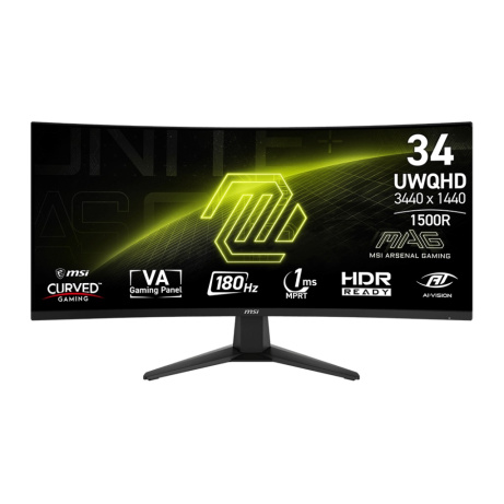 MSI MAG/346CQ/34"/VA/wQHD/180Hz/1ms/Black/2R