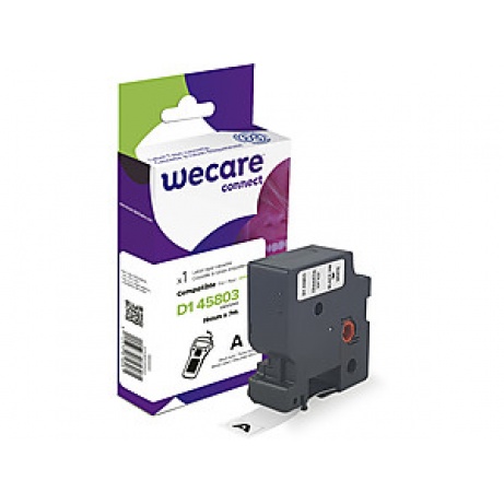 WECARE ARMOR páska kompatibilní s DYMO S0720830,Black/White,19mm*7m