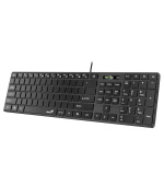 GENIUS Klávesnice Slimstar K500 Education, Bez písmen, Drátová USB, černá