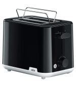 Braun HT1010BK topinkovač, 2 topinky, regulace opékání, opětovný ohřev, rozmrazování, černý