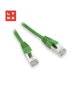 LYNX FTP patch kabel Cat5e PVC, CCA, 0,3m, zelený (balení obsahuje 10ks)
