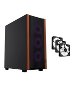 1stCOOL skříň G6 Noble, Mid Tower, ATX, AU, 3x 120mm Fan, Černá