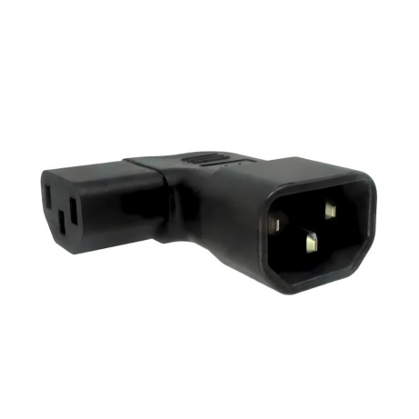 Adaptér úhlový na stranu IEC C13 na IEC C14 napětí 230V, 10A