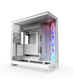 NZXT skříň H9 Flow ARGB dvoukomorová ATX / 3xRGB 140 mm / 1x 120mm fan / prosklená / bílá
