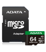 ADATA 64GB MicroSDXC UHS-I U3 V30 + adapter