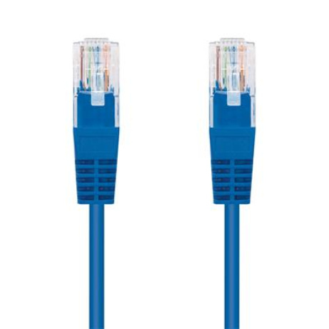 Kabel C-TECH patchcord Cat5e, UTP, modrý, 3m