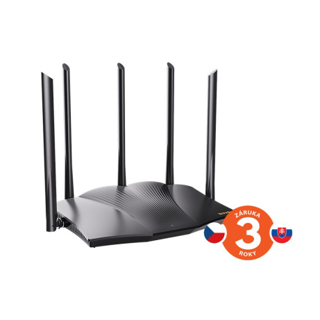 Tenda TX12 Pro AX3000 WiFi6 Router, 1x GWAN, 3x GLAN, IPv6, 5x 6dBi, WPA3, Mesh, CZ app