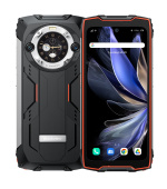 Rugged Smartphone Blackview BV9300 Pro 4G G99 12GB 256GB 15080-33W A13-D4, Watch Display, Black w Orange [No Charger]