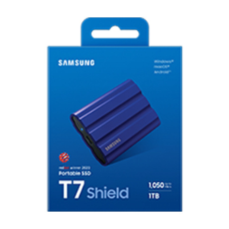 Samsung T7 Shield/1TB/SSD/Externí/2.5"/Modrá/3R