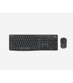 BAZAR - Logitech Silent Wireless Combo MK295, bezdrátová klávesnice + myš, 2.4 GHz, CZ/SK, Graphite ROZBALENO